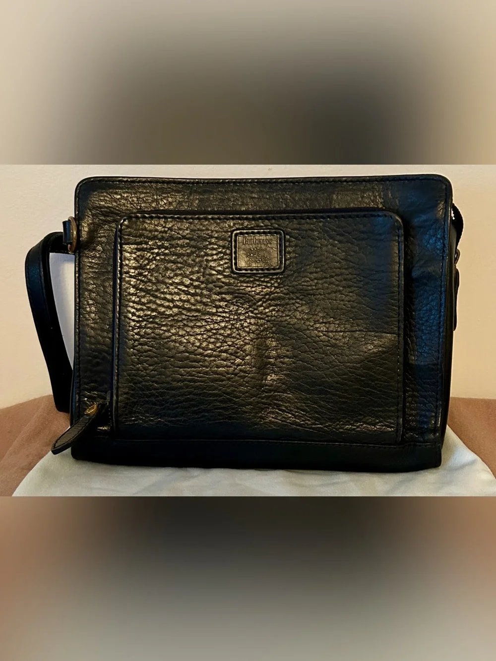 Burberrys pebbled leather crossbody / clutch bag from the pre-1999 era